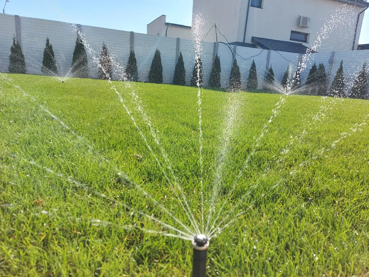 Sistem de irigații profesional Dream Green in funcțiune